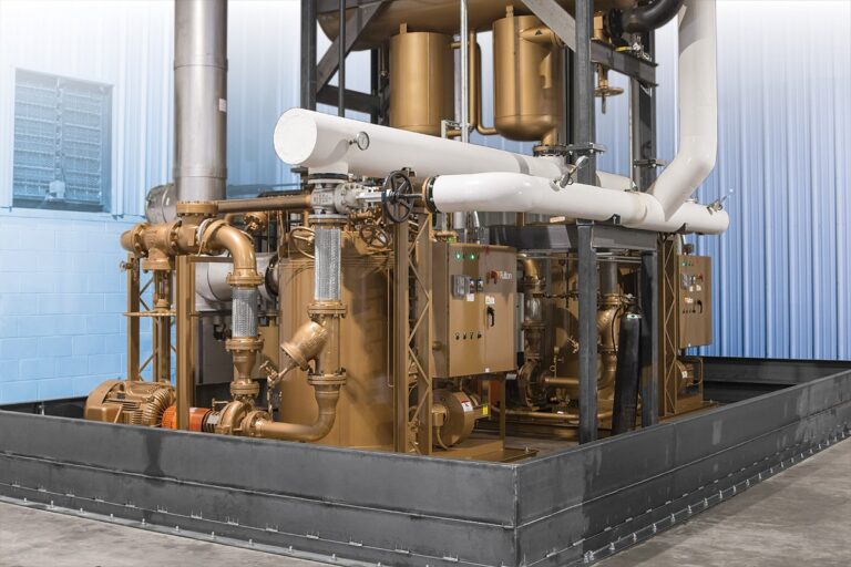 A Fulton boiler system in a well taken care of basement